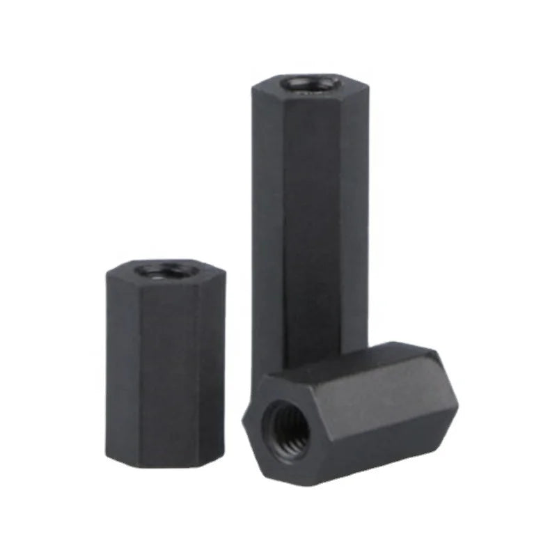 1000pcs/bag M2 M2.5 M3 M4 Black Female to Female Nylon Hex Standoff Spacer Stud