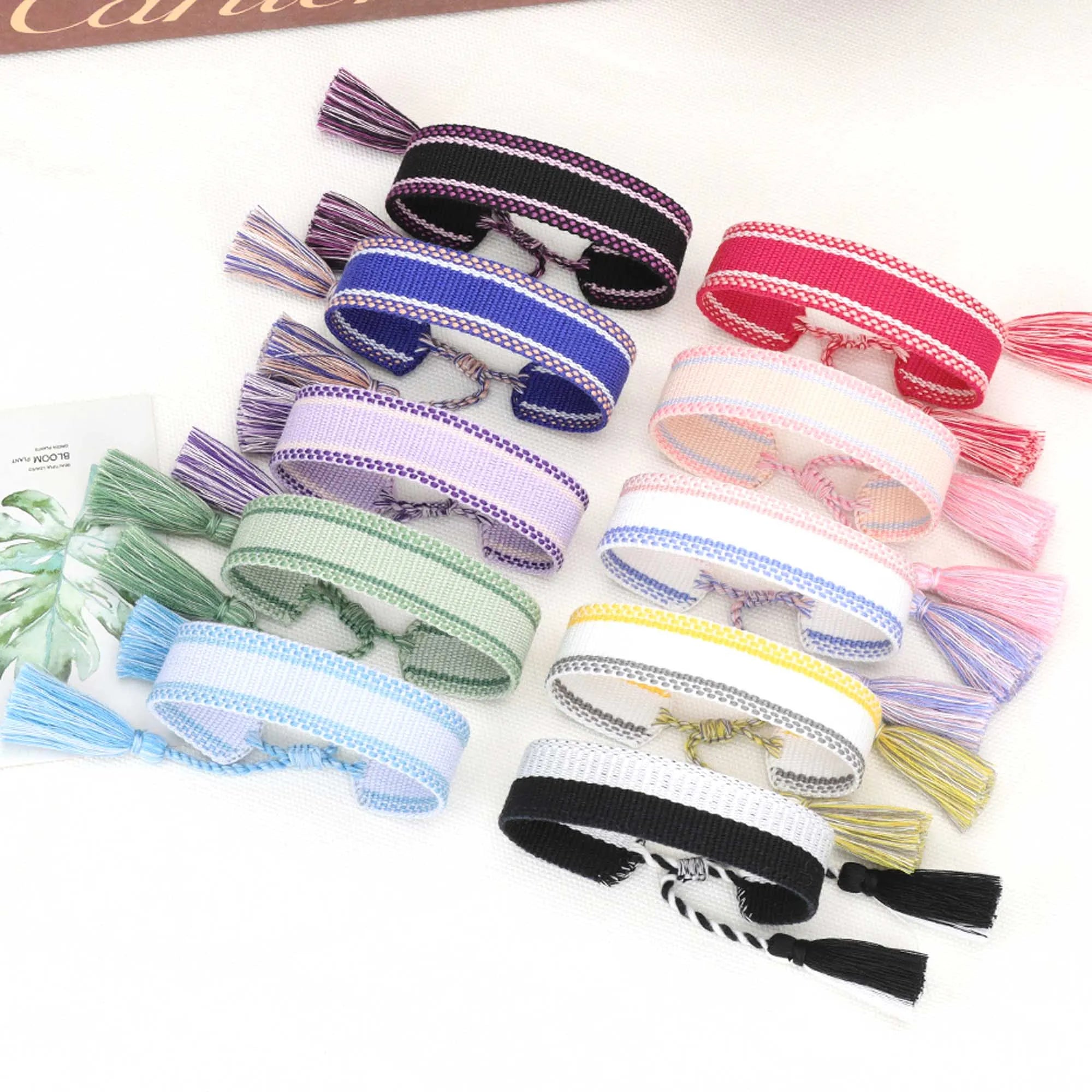 New Arrival 10 Colors Blank Tassel Bracelet Wholesale Handmade Wristband Friendship Gift Braided Rope for Wedding