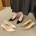 Temperament Celebrity Toe-wrapped Sandals Women's Spring and Summer Pointed Heels Back Space Stiletto Heel Shoes