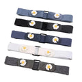 Unisex Self-Slimming Elastic Invisible Lazy Belt Unbuckled Elastic Waist Seal Jeans Simple All-Match Belt for Jeans Pants