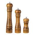 Factory Wholesale Solid Wood Pepper Mill With Strong Adjustable Ceramic Grinder Manual Kitchen Tools Home Use Salt Pepper Mills