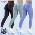 Janya Spandex/Nylon Scrunch Butt Gym Fitness Pants Custom Logo Tummy Control Seamless High Waist Yoga Sports Leggings for Women