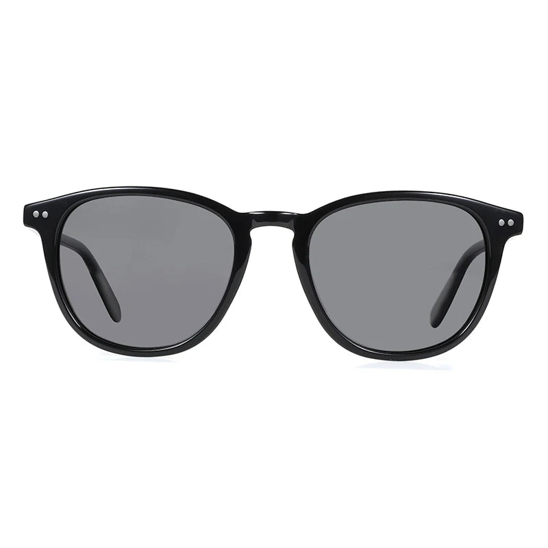 2025 Unisex Retro Trendy Square Sunglasses UV400 Polarized Acetate Frames Fashionable Styles in Gray for Adults Colored Lenses