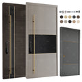 China Top Manufacturer Front Entrance Door High Quality Modern Security Solid Wood Entrance Door