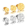 Wholesale Supplies Round Embossing Earrings PostsDIY Drop Earring Stud Jewelry Making Accessories
