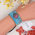 Go2boho Beaded Friendship Bracelet Handmade Palm Tree Beach Jewelry Woven Wide Cuff for Women Summer Holiday Gifts
