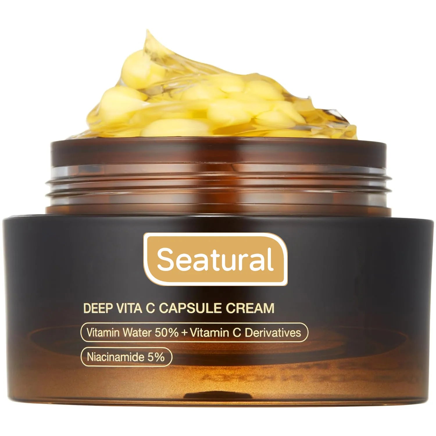 Deep Vitamin C Golden Capsule Face Moisturizer for Wrinkles Skin Radiance - Transparent Gel for Glow Hydration