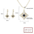 Classic Elegant 18k Gold-Plated Micro Drop Earrings Women's Brass Necklace Set Starfish Pendant Zircon Simple Designer Style