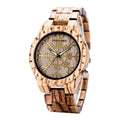 Unique Design Men's Wooden Wristwatches Fast Delivery Quarts Movement Oval Case Leather Band Sport Type
