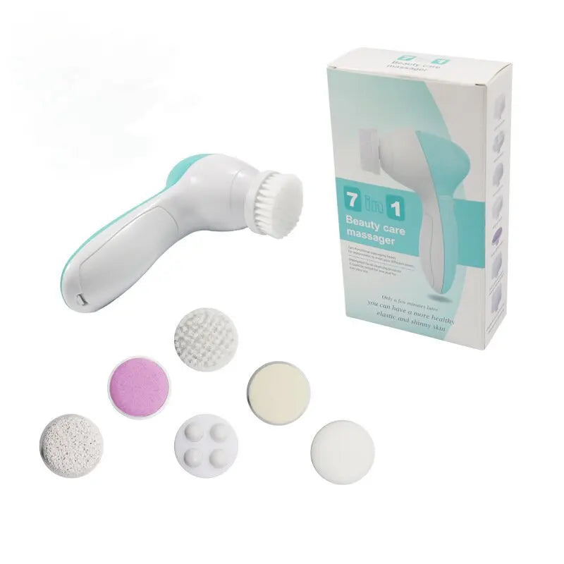 Hot Sale Hand Held Electric Beauty Care Massager 7 in 1  Facial Brush  Face Clean Brush