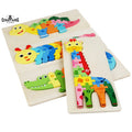 AMZ Hot Sales Wooden Toddler Jigsaw Puzzles Montessori Educational Toy Set with Under 50 Pieces