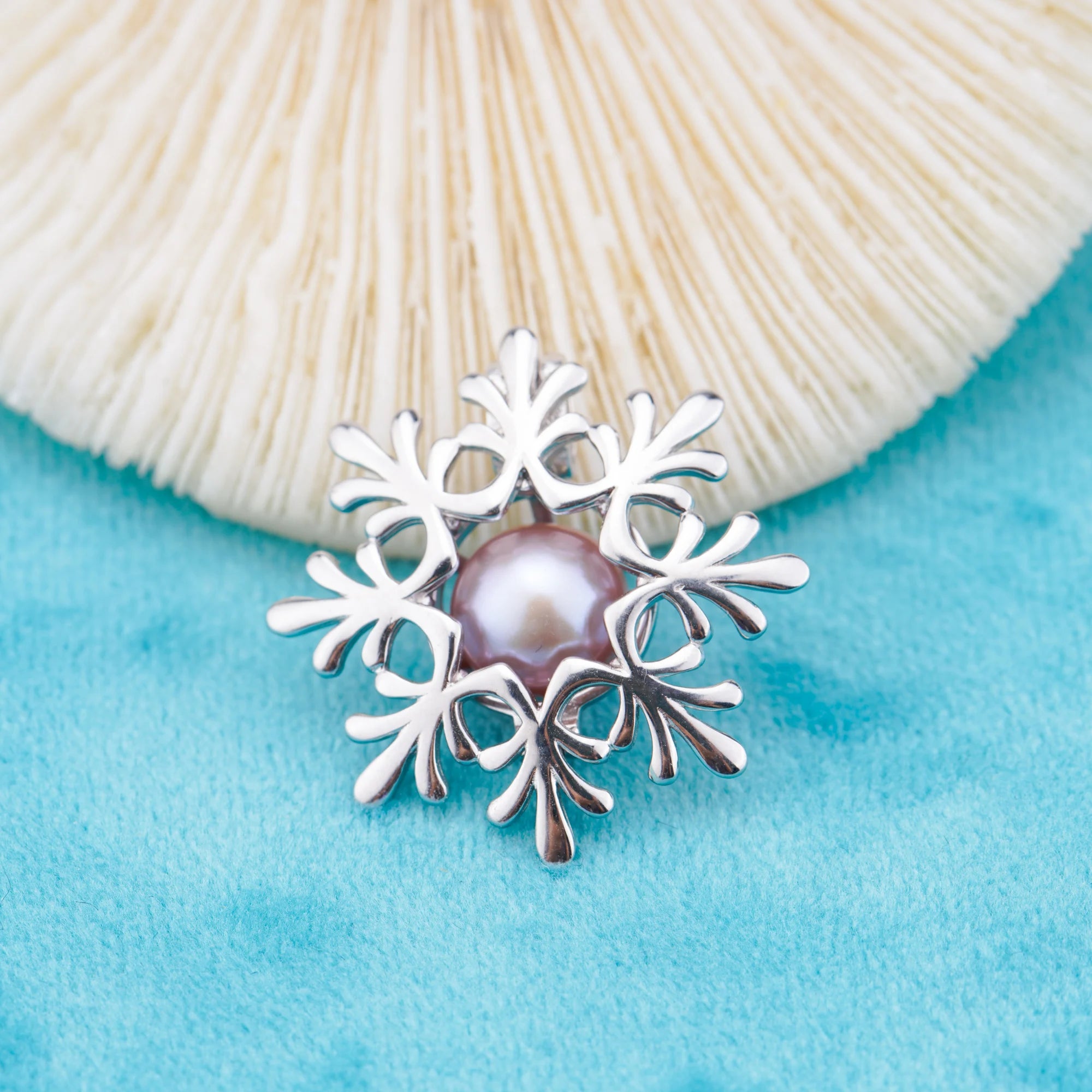 C030109 Sterling Silver Freshwater Pearl Cage Pendant Necklace Jewelry Locket for Pearl Party