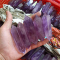 Natural Double Points Quartz Purple Crystal Amethyst Point Tower Obelisk Pillar Wand