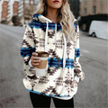 Wholesale Price Customized Designs Newest Tops Fall/Winter National Style Printed Aztec Hoodie Sweater for Women