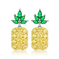 925 Silver Jewelry Exquisite Design Fruit Pineapple Earrings