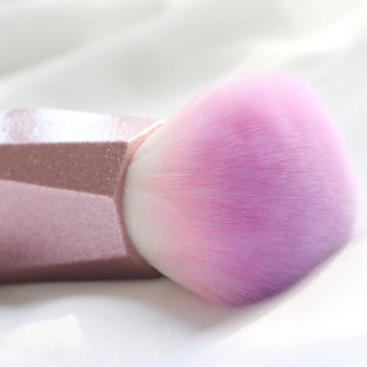 Large Soft Nylon Manicure Nail Tool with Pink Matte Handle Hair Nail Dust Cleaner Brush Wholesale