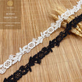 High Quality Polyester Silk Double Lace Spot Embroidery Barcode Flower Circle Design for Clothing Accessories for Bags