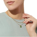 Elegant Simple Dainty 18K Gold Plated Choker Girls Women Fine Turquoise Stone Layered Figaro Chain Necklaces Trendy Wedding