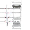Commercial Heavy-Duty Single-Sided Supermarket Rack for Cold Kitchen Storage Metallic Material for Restaurant Use