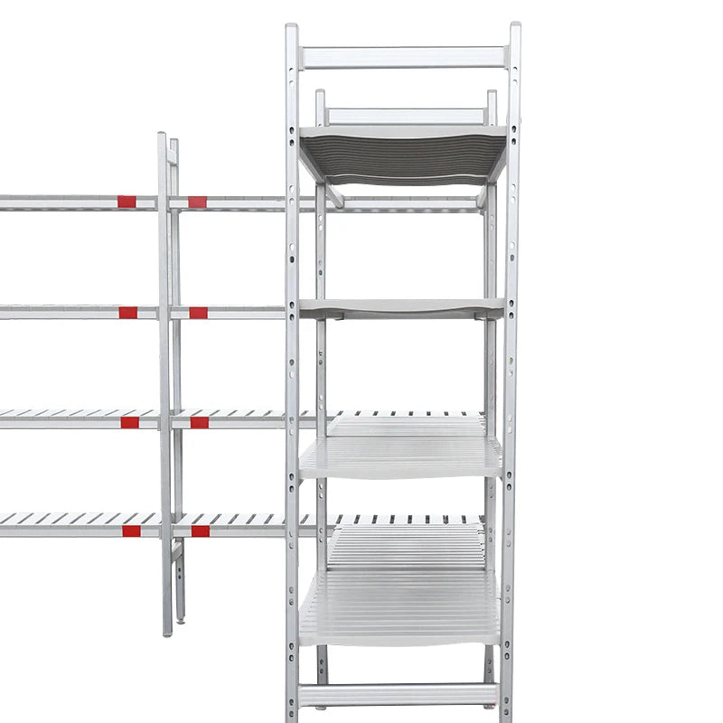 Commercial Heavy-Duty Single-Sided Supermarket Rack for Cold Kitchen Storage Metallic Material for Restaurant Use