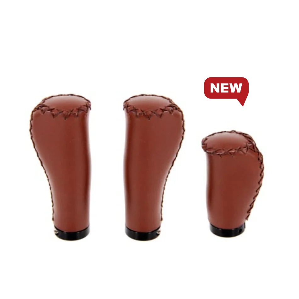 R2 HUALONG Bicycle Parts HL-G248 Leather or PU Handmade Two Sides Lock-on Bicycle Handlebar Grips