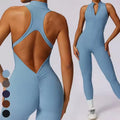 BNICE Hot Women's High Waist One-Piece Yoga Jumpsuit New Beauty Back Body Training Fitness Gym Clothing Elastic Solid Bodysuit