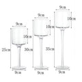 3Pcs a Set Elegant Eco-Friendly Handmade Tea Light Glass Candle Holders for Wedding & Christmas Table Centrepiece 9cm Diameter