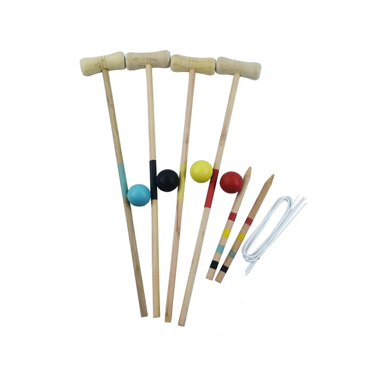 Premium 4-Players Wooden Classic Outdoor Croquet Lawn Game Set for Garden Wholesale Sports & Entertainment Product