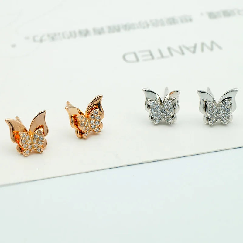 Hot Sale Butterfly Earring Stud Earrings 925 Silver Jewelry Fine Jewelry Earrings