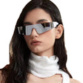 ADE WU STY20902G Rimless One Piece Sports Sunglasses Men's Women's Fashion Monolithic Ultra Light Outdoor Riding Sunglasses