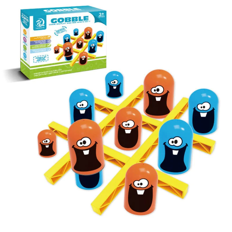 2022 New Design Board Game Strategy Gobble Board Game Tic Tac Toe Educational Toys