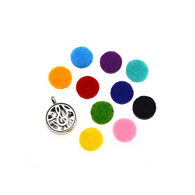 12mm Aroma Locket 316L Aromatherapy Essential Oil Stainless Steel Jewelry Pendant Choker Diffuser Perfume Locket Necklace