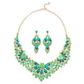 Women's Fashion Unisex Alloy Necklace Leaf Charm Choker with Chunky Statement Bib Chain for Wedding Party Engagement Anniversary