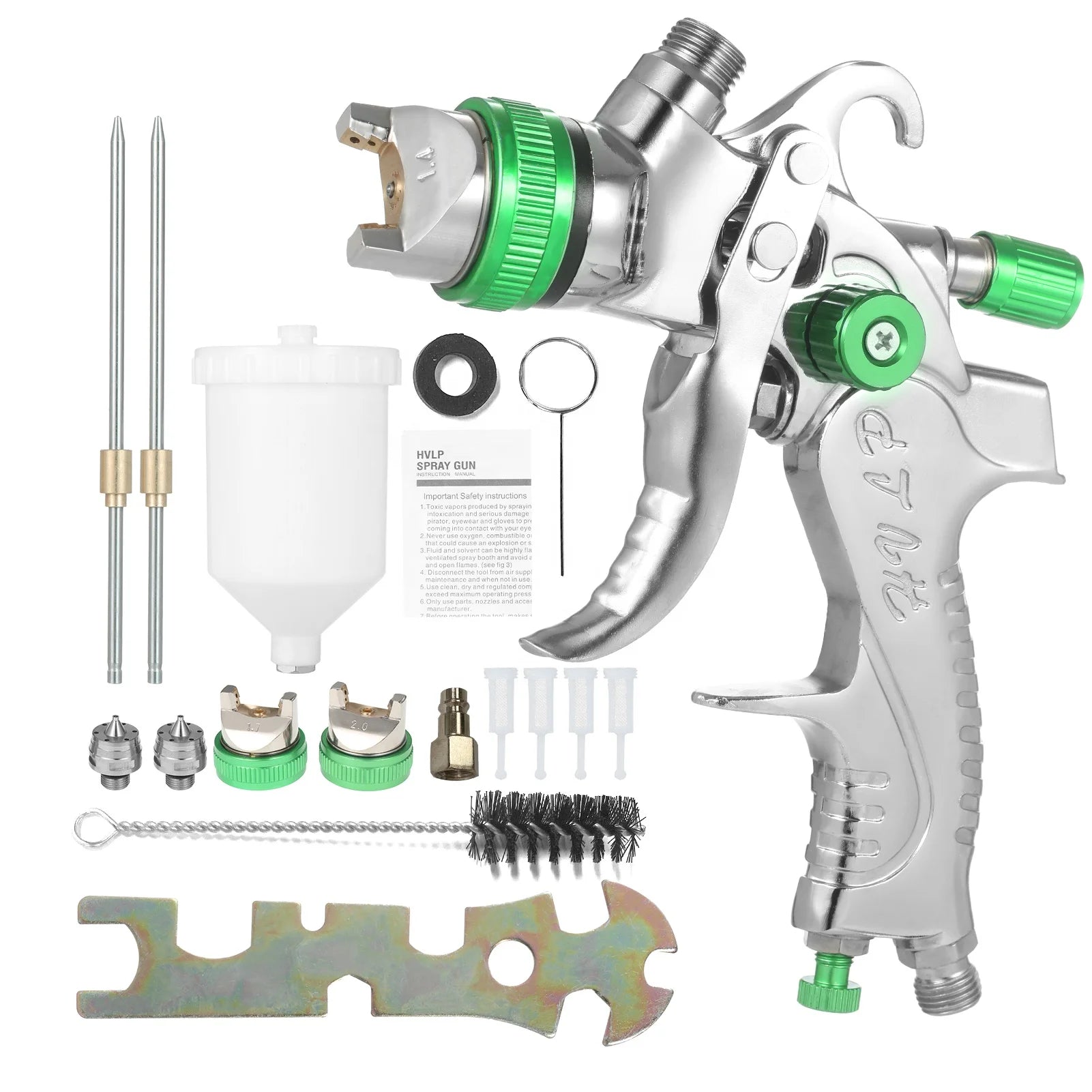 Hot Selling 600ML High Pressure HVLP Sprayer Paint Gun 3 Nozzle Gravity Feed Customizable OEM for Car Furniture Wall Painting