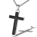 Stainless Steel Jesus Cross Pendant Religious Charm for Church Pray Christian Jewelry