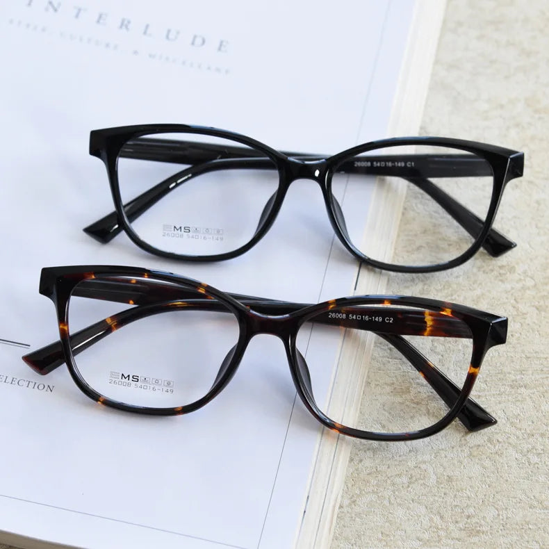 2026 TR90 Oversized Cat Eye Eyeglasses Frame Women Men Vintage Tortoise Blue Light Reading Glasses Optical Spectacles
