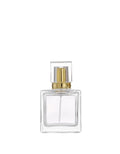 Wholesale in Stock 100ml Transparent Glass Press Spray square High-end Perfume Bottle