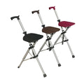 Wholesale High Quality Custom Aluminum Alloy Portable Folding Walking Sticks Cane With Seat Elderly Crutch Chair