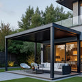 Waterproof Aluminum Canopy Pergola Bioclimatic Shading Alloy Arbor Frame for External Spaces Aluminium Pavilion Garden Buildings MegaBDM