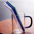 Wholesale Logo Custom 100% Food Grade Colorful Borosilicate Bending Glass Straw Glass Drinking Straws