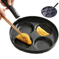 3/4 Four-hole Omelet Pan for Eggs Non-stick No Oil-smoke Breakfast Grill Pan Cooking Pot Ham PanCake Maker Frying Pans Creative