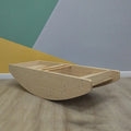 High Quality Wooden Montessori Toy Kids Indoor Climber Play Structure Rocking Boat Baby Balance Training Step Learning Pickler