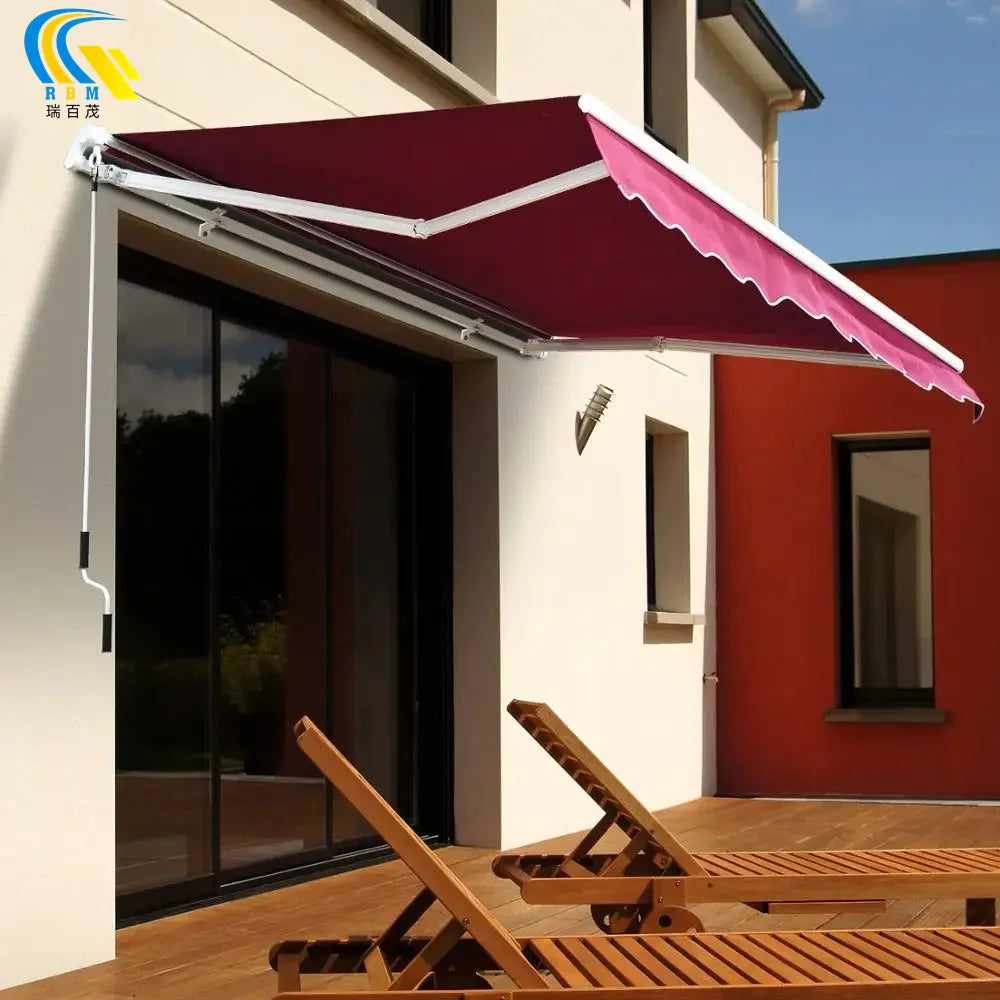 Manual Boxless Courtyard Aluminum Rain-proof Retractable Balcony Outdooreretractable Awnings Awning Arms Foldable Awning