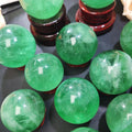 Wholesale Natural Crystals Green Fluorite Sphere Energy Gemstone Ball for Fengshui Ornament
