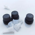 18/415 Black Plastic Tamper Evident Caps With Orifice Reducers for Essential Oil Bottles