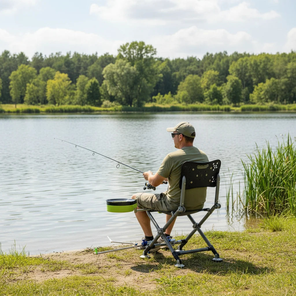 Adjustable Backrest 72*34*17cm Four-legged Recliner Feeder Fishing Chair Multifunction Outdoor Travel Camping Fishing Chair