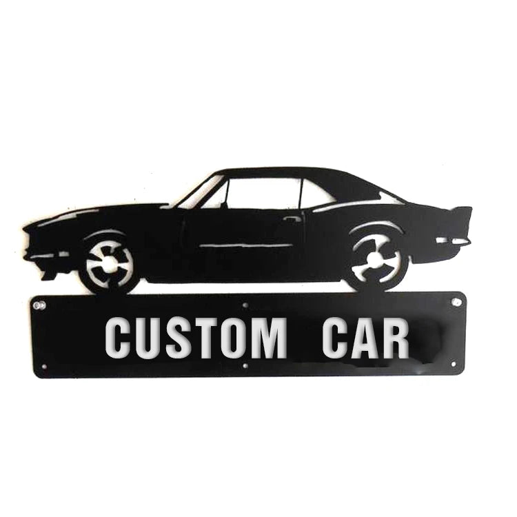 Oem Custom Laser Cutting Metal Wall Art Mustang Gt Car Silhouette Wall Decor for Car Lovers
