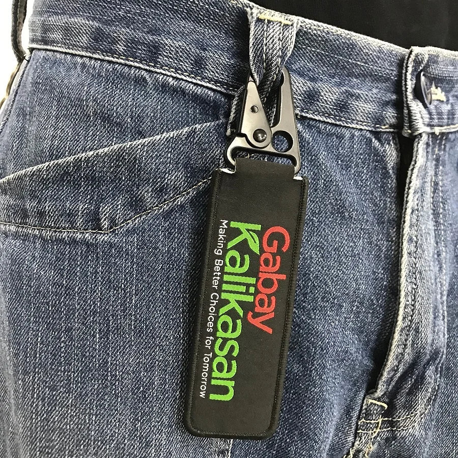 Wholesale Custom Logo Embroidery Keychain Accessories Woven Patches Keychain