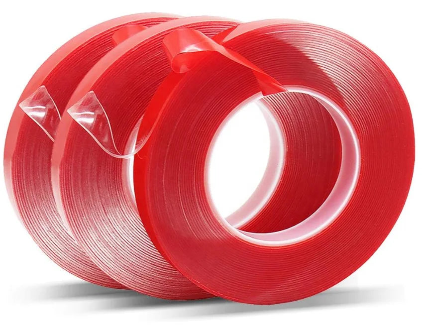 1mm High Adhesion Red Film Transparent Seamless Waterproof Acrylic Foam Self Adhesive Double-sided Tape  for Automotive