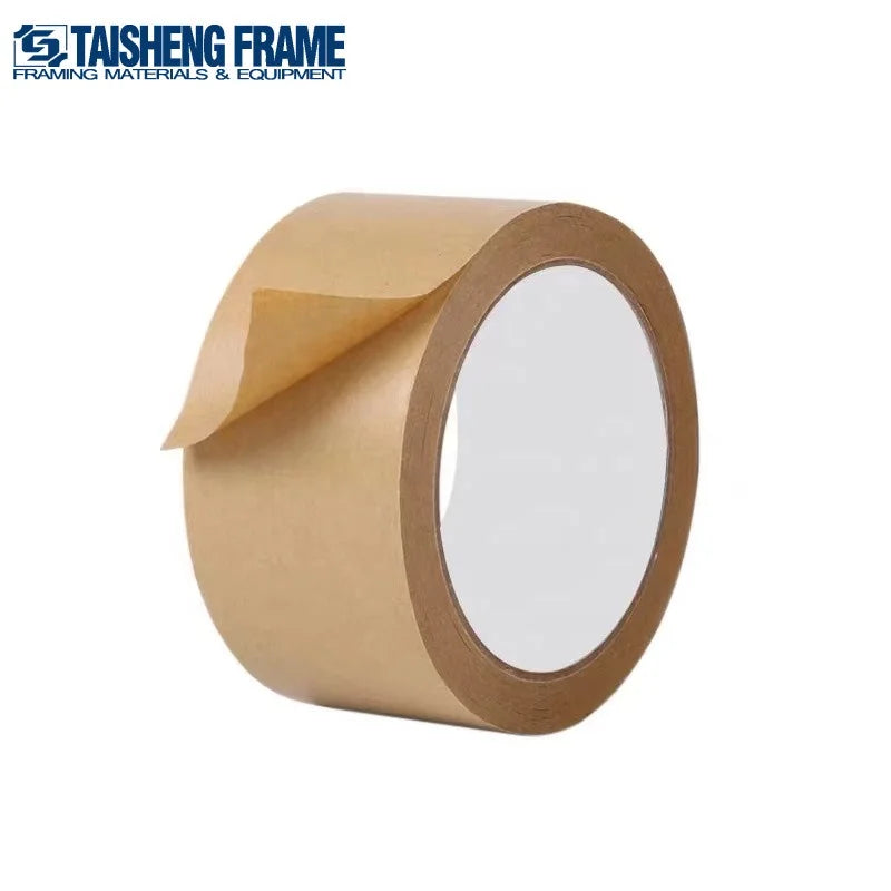 TS-E02 Self Adhesive Picture Frame Backing Tape 28M Picture Frame Kraft Tape Photo Frame Hardware